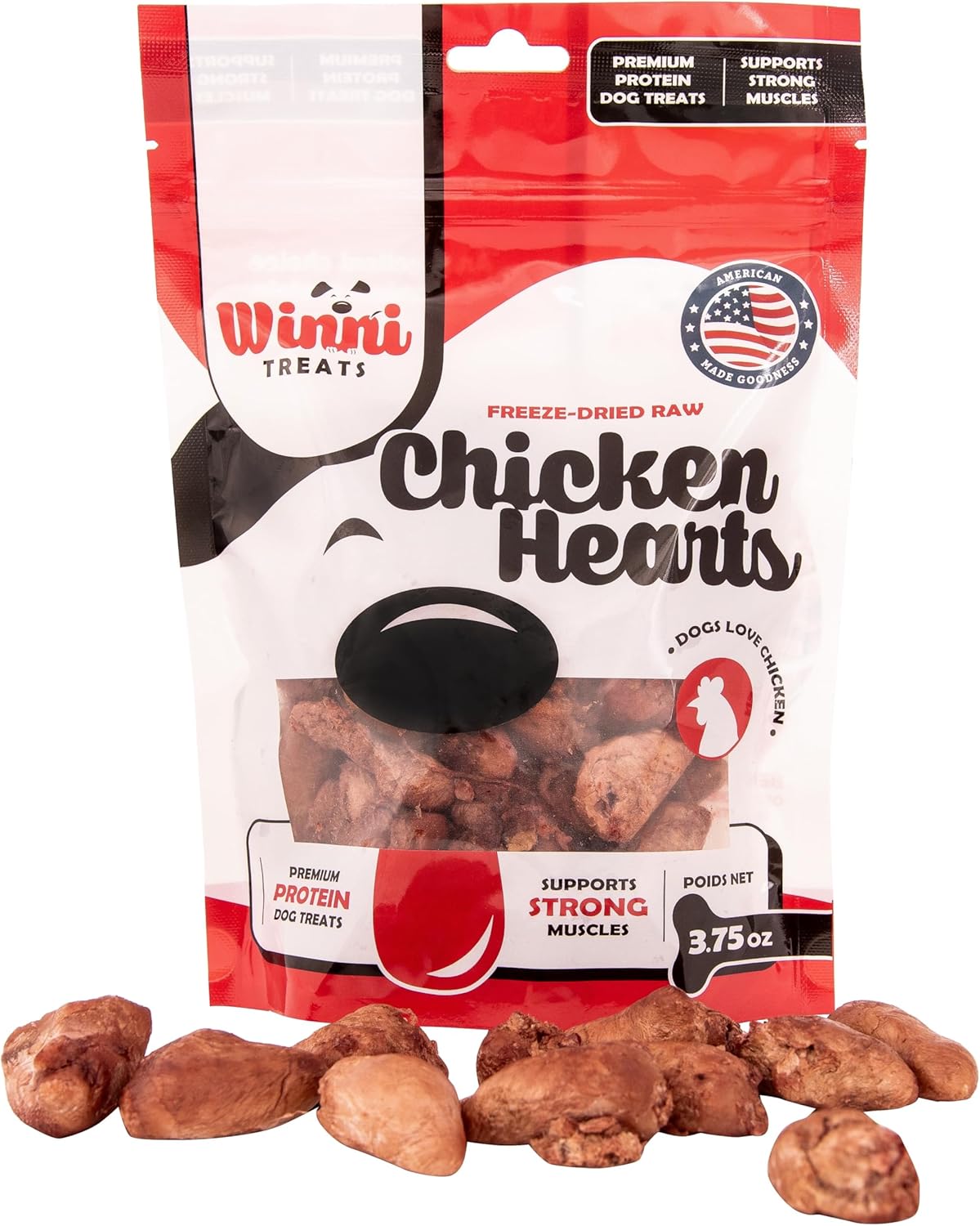 Freeze Dried Raw Chicken Hearts